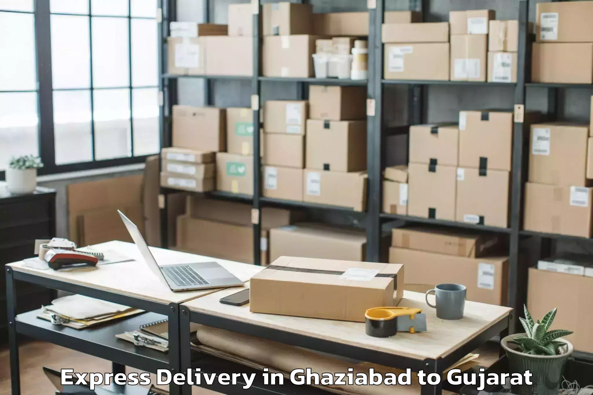 Get Ghaziabad to Baria Express Delivery